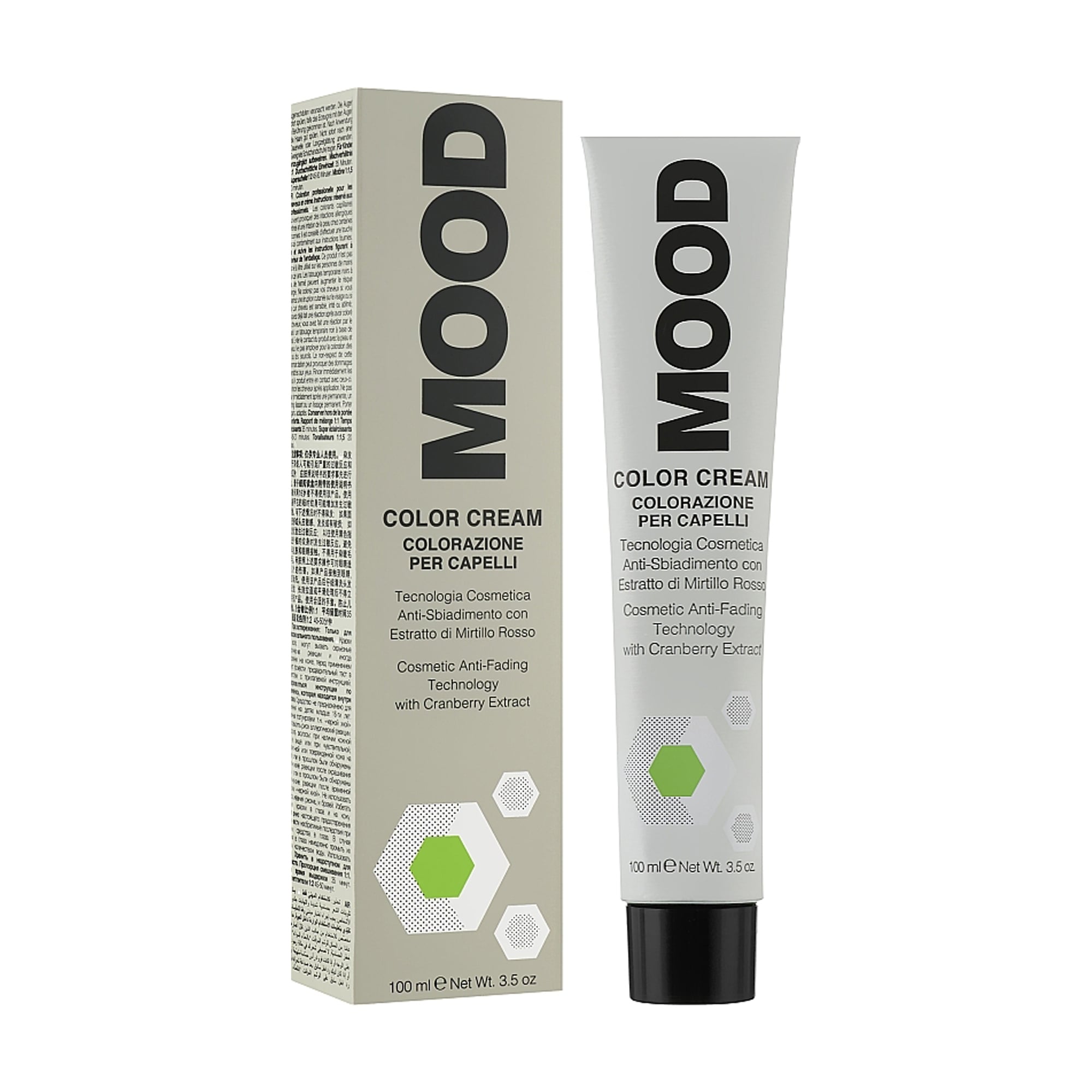 Перманентна крем-фарба для волосся Mood Color Cream 5.55 Light Intense Red Brown, 100 мл